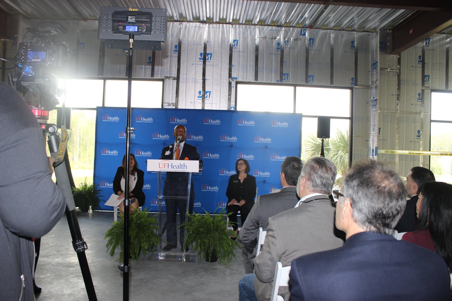 Dr. Leon L. Haley Jr., CEO of UF Health, addresses attendees of the event.